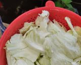 Foto langkah ke 1 dari resep Tumis Kol Ayam Sehat untuk Hari Gizi.