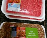 A picture of step 2 of Italian style meatloaf.