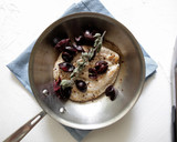 A picture of step 3 of Pan Seared Chicken with Green Bean, Japanese Eggplant, and Muscadine Sauté.