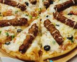 A picture of step 8 of Chicken Kabab Pizza 🍕🍕.