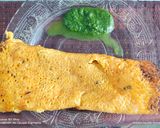 A picture of step 4 of Besan sooji cheela.