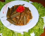 A picture of step 6 of Bhindi 2 pyaza.