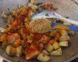 A picture of step 4 of Sweet potato sabji.