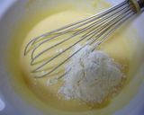 A picture of step 8 of Pancake Mix Baked Chocolate Cheesecake.