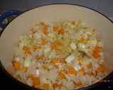 A picture of step 2 of Simple Butter Chicken Curry using a Hand Blender.