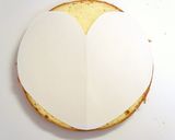 A picture of step 3 of Heart-Shaped Decorated Cake.