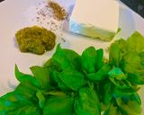 A picture of step 1 of Mediterranean Pancakes.