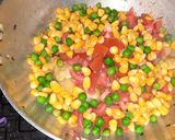 A picture of step 2 of Mexican rice with Indian twist.