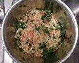 A picture of step 2 of Gyoza-style Udon Noodles.