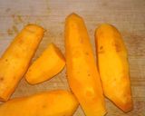A picture of step 1 of Raw Turmeric Sabzi.