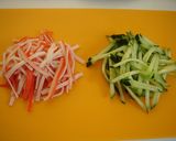 A picture of step 1 of Cucumber and Imitation Crab Salad with Mayo.
