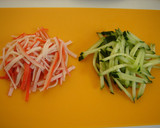 A picture of step 1 of Cucumber and Imitation Crab Salad with Mayo.