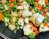 A picture of step 6 of Mixed Veg Pulao.