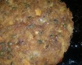 A picture of step 1 of Sig's Puy lentil and Porcini mushroom burger..