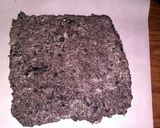 A picture of step 3 of no bake chewy cookies n cream bars..