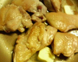 A picture of step 1 of Mentsuyu and Butter Chicken Sauté.