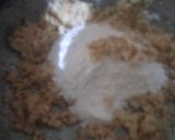 A picture of step 3 of Rava coconut burfi cardamom flavour.