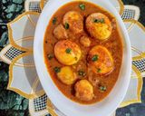 A picture of step 5 of Egg Potato Masala Curry.