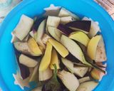 A picture of step 2 of Aloo baingan🍆🥔.