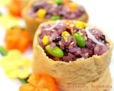 A picture of step 8 of Seven Colored Inari Sushi with Black Rice.