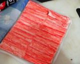 A picture of step 1 of Crab stick cold appetizers.