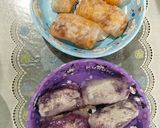Foto langkah ke 5 dari resep Purple Sweet Potato Rice Paper Dumplings/Pie.