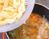 A picture of step 4 of Consommé Soup with Penne.