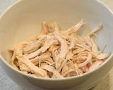 A picture of step 5 of Steamed Chicken & Radish Sprout Salad With Mentaiko Mayo Wasabi.