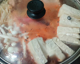 A picture of step 2 of Budae Jjigae (부대찌개) Korean Army Base Stew.