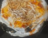 A picture of step 3 of Schezwan noodles dosa.