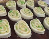 A picture of step 5 of Samosa pinwheels.