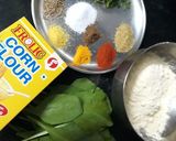 A picture of step 1 of Palak bhaji.