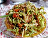 Foto langkah ke 4 dari resep Tumis bunga pepaya.