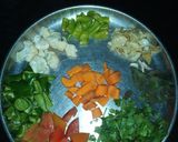 A picture of step 1 of Masala Khichdi.