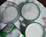 A picture of step 1 of Coconut Burfi.