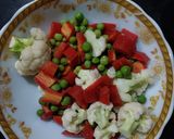 A picture of step 1 of Mix vegetable pickle.