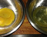A picture of step 1 of Mandys ham and cheese fluffy light omelette(souffle style).