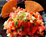 A picture of step 2 of Watermelon Salsa /Salad.
