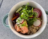 A picture of step 2 of Salmon poke bowl.