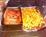 A picture of step 7 of Applewood bacon wrapped chicken with brown sugar.