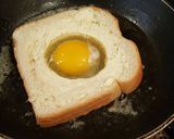 A picture of step 2 of Eggs in a Basket.