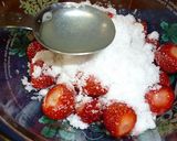 A picture of step 2 of Easy Microwaved Strawberry Jam.