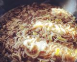 A picture of step 4 of French Onion Soup with Parmesan/Cheddar Croutons.