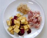 A picture of step 3 of Rice with Sweet Potato and Chicken.