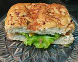 A picture of step 7 of Vegetable Focaccia sandwich - Subway style.