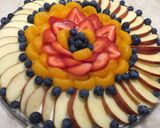 A picture of step 5 of Delayne's Fruit Pizza.