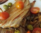 Foto del paso 3 de la receta: Ventresca de atún encebollado con mostaza