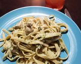 A picture of step 8 of Holmestead Cookin': Broccoli Chicken Pesto Pasta.