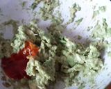 A picture of step 2 of Sig's Avocado and Cheese Treat.