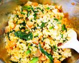 A picture of step 3 of Mixed Rice with Spiced Spinach.